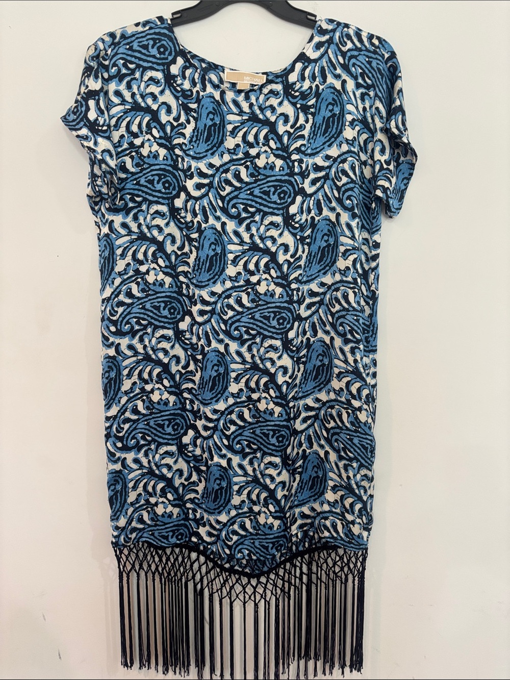 Women’s Blue Paisley Fringe Shift dress - Michael kors